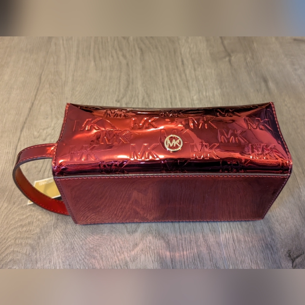 Michael Kors Shiny Red Cosmetic Bag